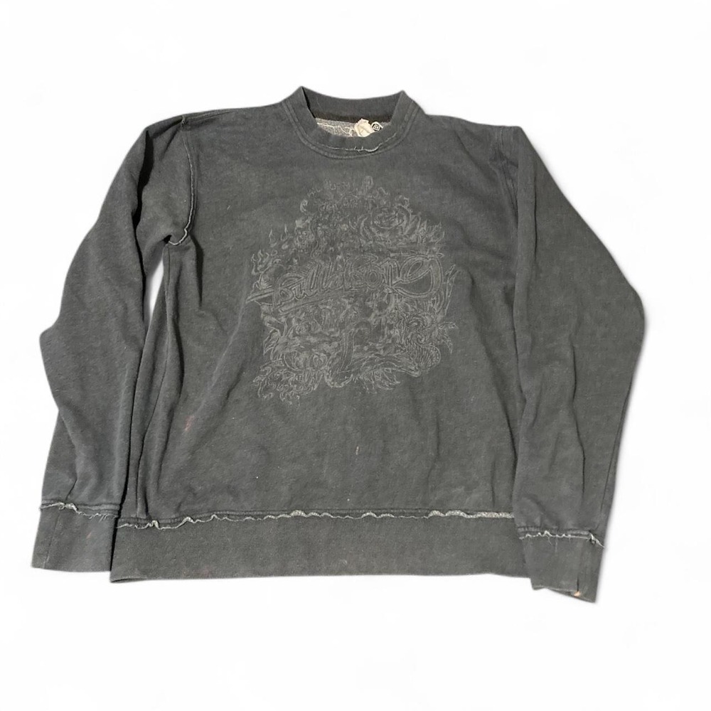 Billabong grey vintage 00s graphic sweatshirt surf wear Men's XL/22.75